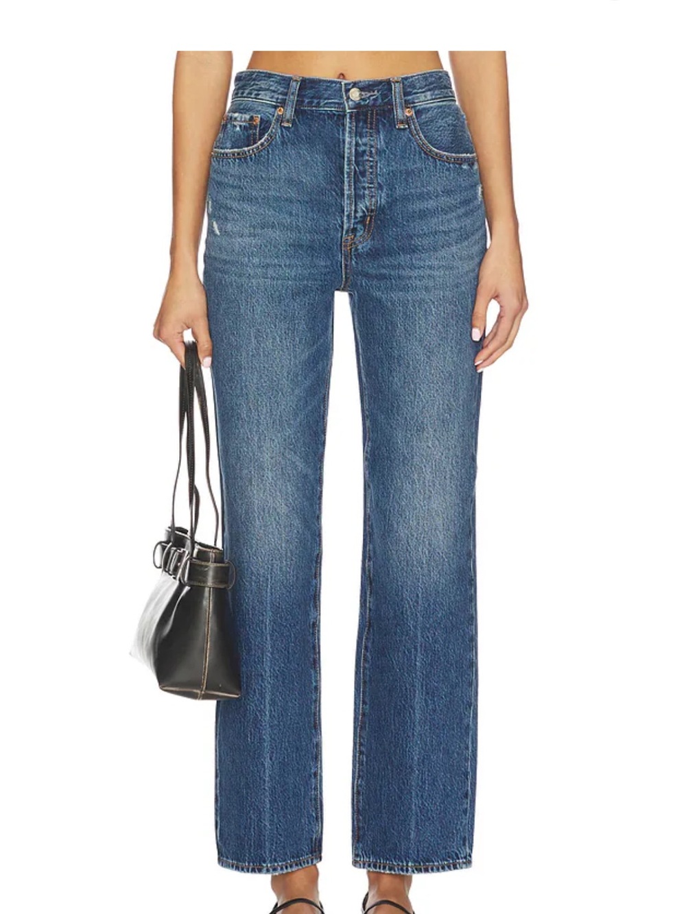 Pistola Cassie Straight-Leg Jeans — Blue Wash